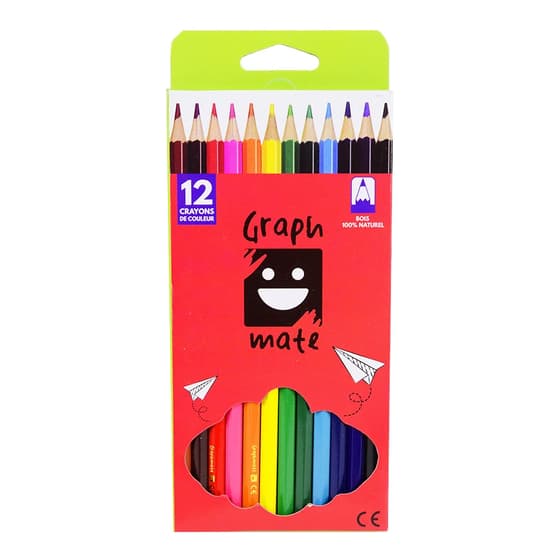 2695200U-12-Crayons-de-couleur-GRAPHMATE-Mines-solides-2