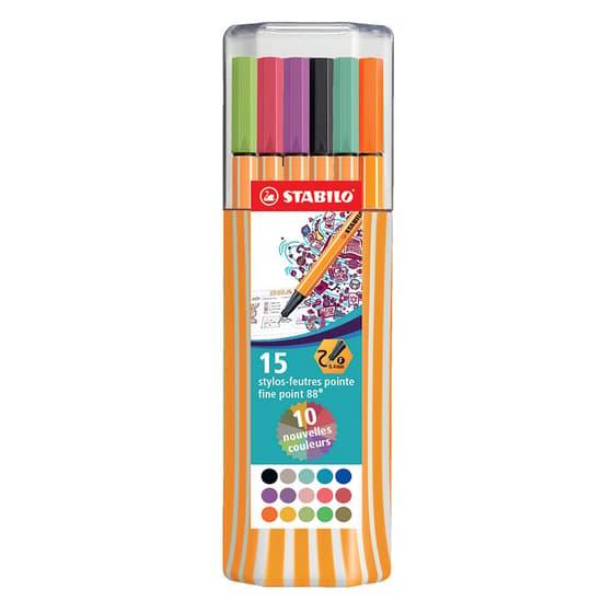 STAF58628-15-Stylos-feutres-STABILO-Point-88-pointe-fine-Nouvelles-couleurs-1