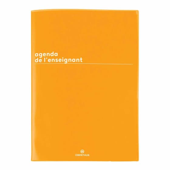 OBE1861960JAUNE-Agenda-semainier-de-l-enseignant-OBERTHUR-Boreal-jaune-moutarde-2023-2024