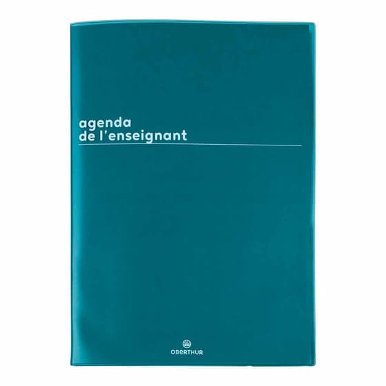 OBE1861960VERT-Agenda-semainier-de-l-enseignant-OBERTHUR-Boreal-vert-2023-2024