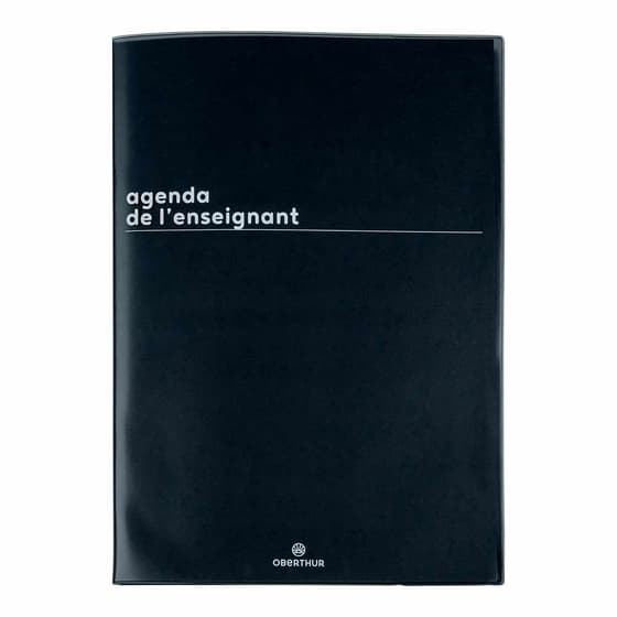 OBE1861960NOIR-Agenda-semainier-de-l-enseignant-OBERTHUR-Boreal-Noir-2023-2024