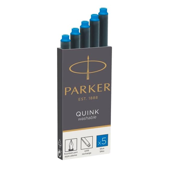 Lot-de-5-cartouches-dencre-Parker-bleu