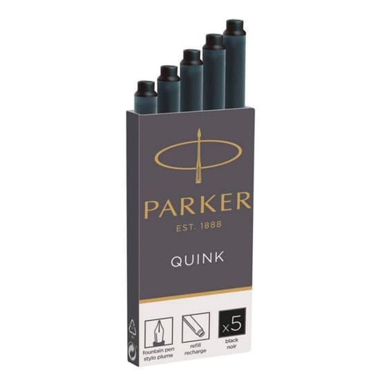 Lot-de-5-cartouches-dencre-Parker-noir