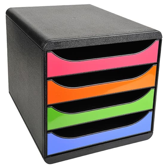 310498D-Module-de-rangement-4-tiroirs-EXACOMPTA-Big-Box-Plus-noir-et-arlequin