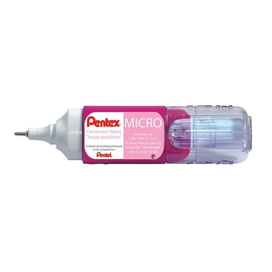 Correcteur-liquide-blanc-couvrant-PENTEL-pointe-micro-fine-4,2ml-ZL33P