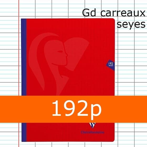 309341c-Cahier-Couverture-plastique-Rouge-CLAIREFONTAINE-24x32-192p