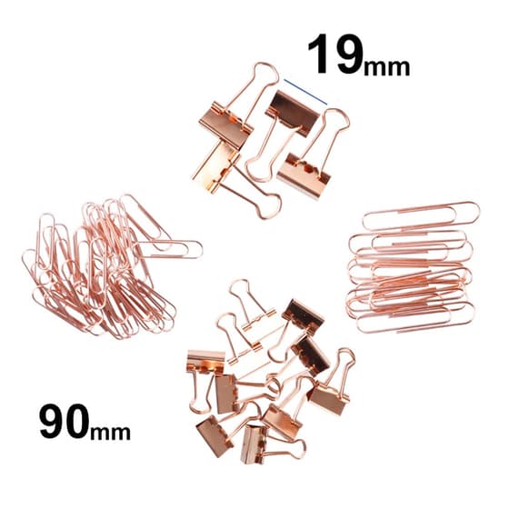 maipa36001-set-d-attaches-de-bureau-pinces-double-clip-et-trombones-or-rose-2