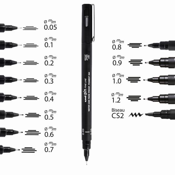 stylo-feutre-uniball-pointe-calibree-technique-1