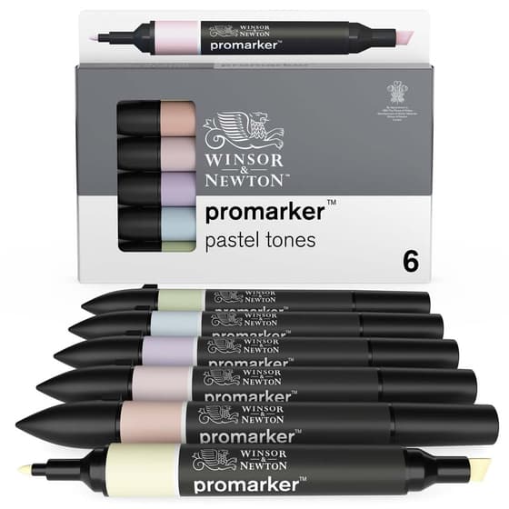 6-feutres-promarkers-tons-pastel-winsor-newton