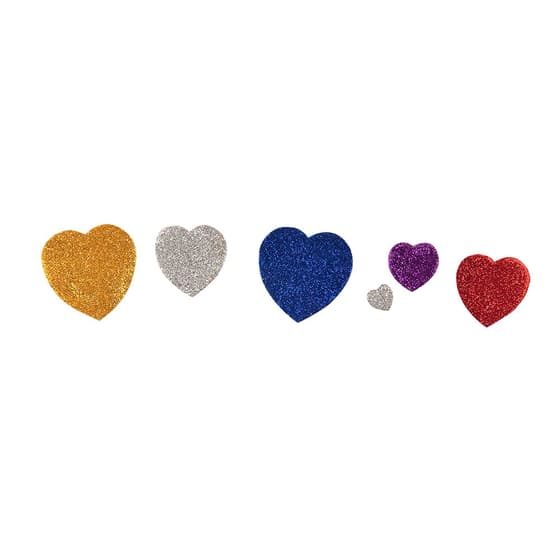 13484-coeurs-en-mousse-adhesifs-et-pailletes-tailles-et-couleurs-assorties-mise-situation