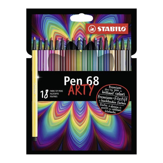 sta6818120-18-feutres stabilo-pen-68-arty-pointe-moyenne