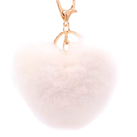 chaalbbma001blanc1-porte-cles-cSur-pompon-fourrure-blanc