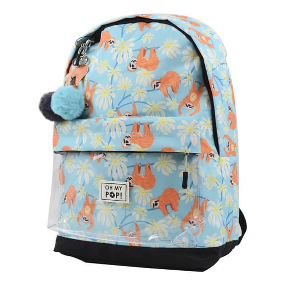 sac-a-dos-oh-my-pop-paresseux-1-compartiment-turquoise-avec-pompon-fourrure-2