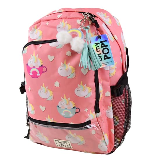 kar05874-sac-a-dos-oh-my-pop-licorne 1-compartiment-rose