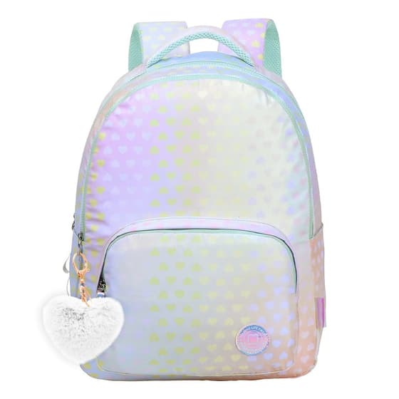 sac-a-dos-marshmallow-2-compartiments-porte-clés-pompon-coeur-blanc