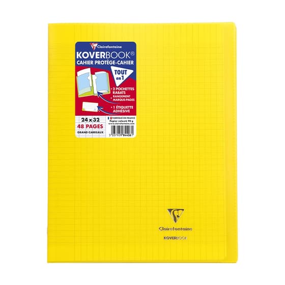 CLA984406C-cahier-koverbook-polypro-jaune-clairefontaine-24x32-48p-grands-carreaux-seyes-90g-1