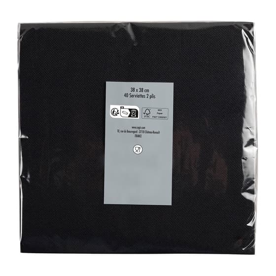 exasv623821i -40-serviettes-micro-gaufrees-ouate-2-plis-noir-7