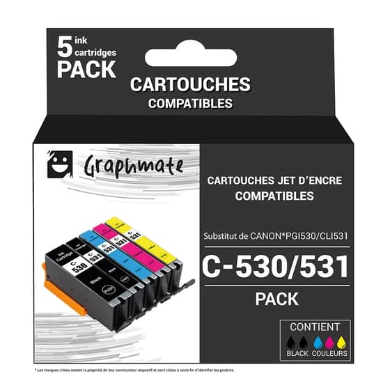 lampgi530cli531-pack-4-cartouches-canon-pgi530-jet-encre-noir-et-couleurs-graphmate-compatibles