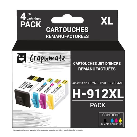 lamn912xl3yp34ae-pack-4-cartouches-hp-remanufacturees-jet-encre-noir-couleurs-graphmate-compatibles