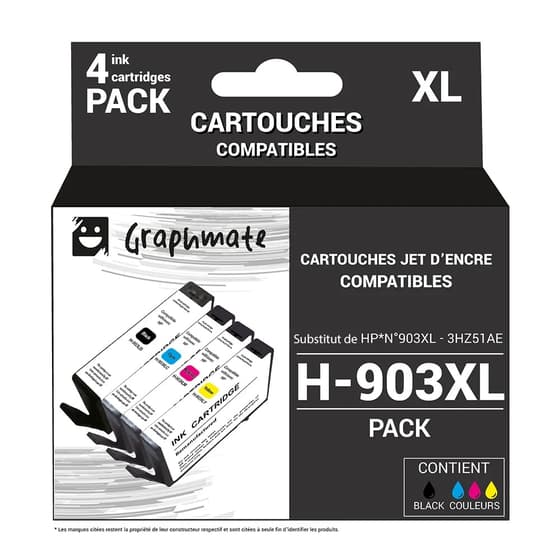 lamn903xl3hz51ae-pack-4-cartouches-hp-n°903xl-jet-d-encre-noir-et-couleurs-graphmate-compatibles