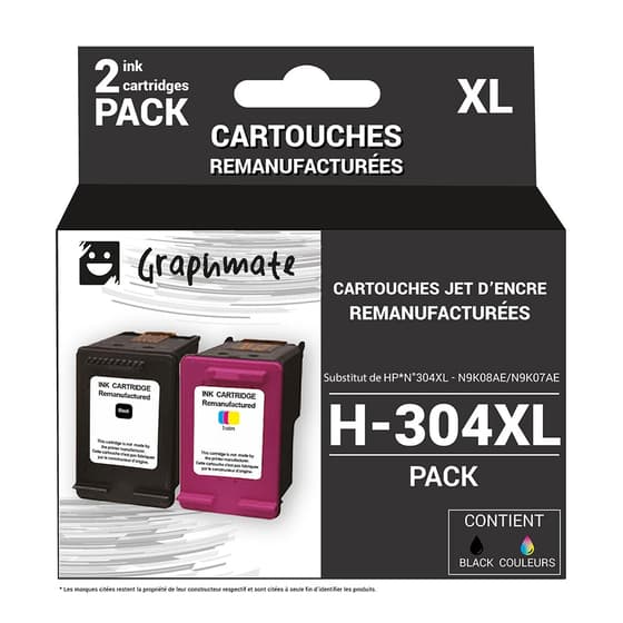 lamn304xln9k08aen9k07ae-pack-2-cartouches-hp-remanufacturees-jet-encre-noir-graphmate-compatibles