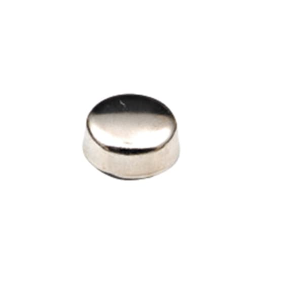 FAI090102-Lot 12 aimants 9mm - Aimant ferrite avec coiffe plastique argentee