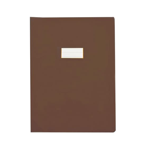 2710130-protege-cahiers-24-32-translucides-epais-avec-marque-pages-marron