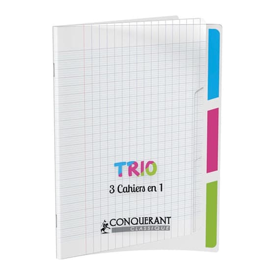 HAM400118838-cahier-3-sections-17x22-polypro-conquerant-trio-96p-grands-carreaux