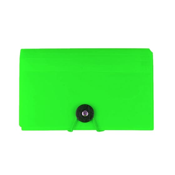 maipc616-trieur-valisette-a-soufflet-a6-12-compartiments-fermeture-a-elastique-vert