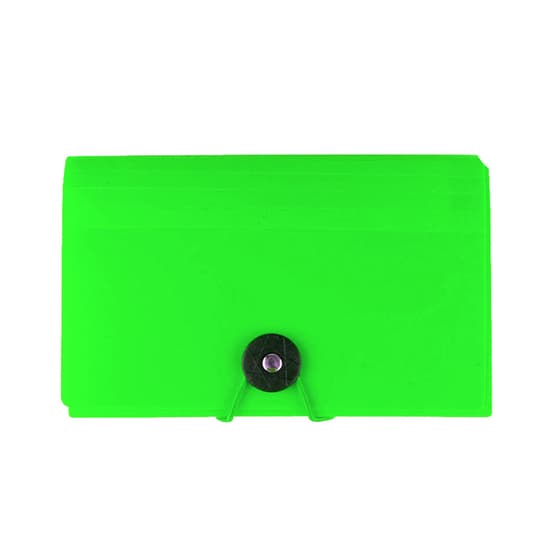 maipc616-trieur-valisette-a-soufflet-a6-12-compartiments-fermeture-a-elastique-vert