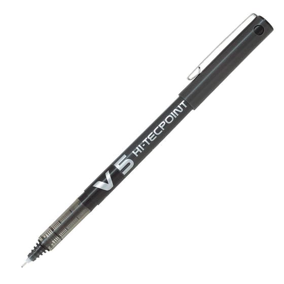 1453702-stylo-roller-Hi-Tec-V5-Pilot-encre-liquide-noir-1