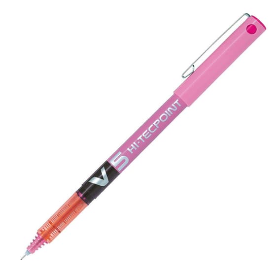 1453706-stylo-roller-Hi-Tec-V5-Pilot-encre-liquide-rose-1