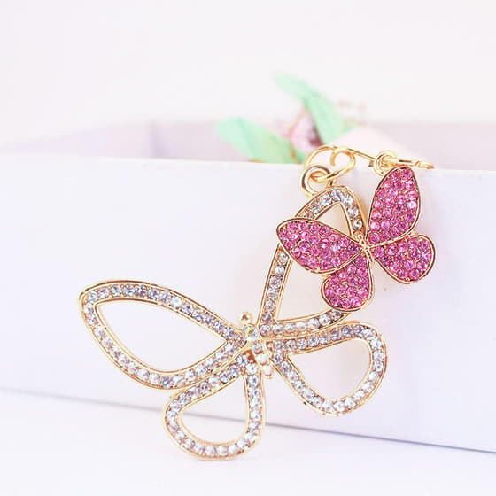 chaga170-porte-cles-papillons-strass-rose-et-blanc-3