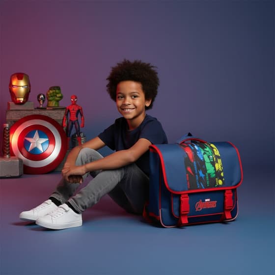 BAGDES25AVTH13MASK-Cartable-AVENGERS-38-cm-2-compartiments-bleu-et-rouge-2