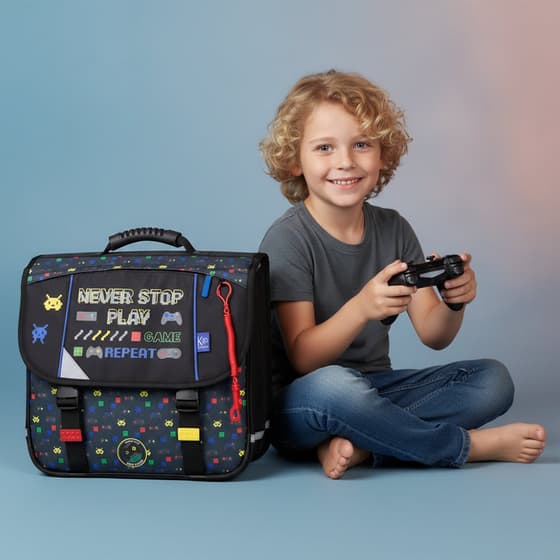 KIDKIP02365-Cartable-KIP-Game-Zone-38cm-2-compartiments-1