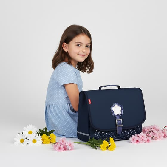 OBE669560-Cartable-KICKERS-Blue-Flower-35cm-1-compartiment