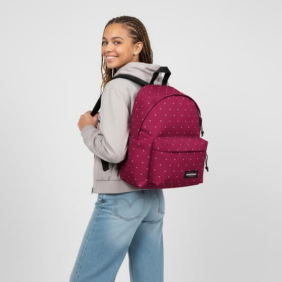 EK0006206W5-Sac-à-dos-EASTPAK-Padded-Pak'r-Glitter-Dots-Wine-Silver-1-compartiment-Bordeaux-2