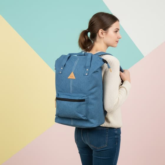 KIDDESPPL11069-Sac-à-dos-POIDS-PLUME-1-compartiment-bleu