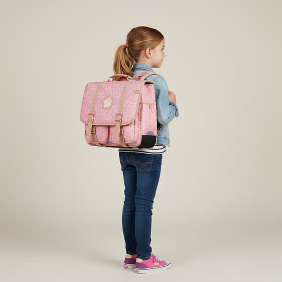 OBE21671680-Cartable-KICKERS-Premium-Girl-Fleurs-38cm-2-compartiments