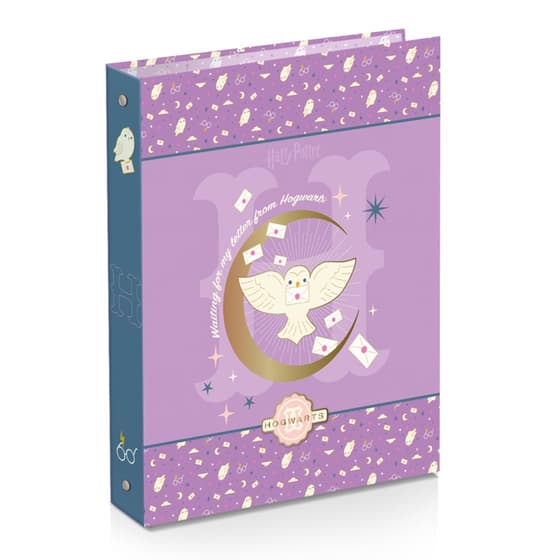 kidhap55040violet-classeur-scolaire-a4-harry-potter-hedwig-hogwarts-letter-4-anneaux-violet-1
