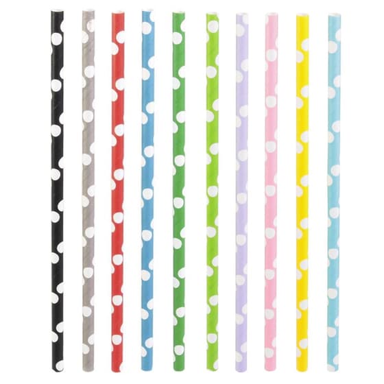 kv7272-50-pailles-fantaisie-en-papier-pois-couleur