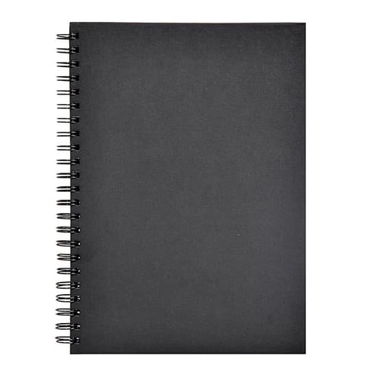 34265C-Carnet-A4-multitechnique-Goldline-spirales-64-pages-noires-140g