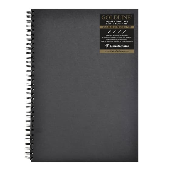cla34264C-Carnet-de-dessin-a3- multitechnique-goldline-a-spirales-pages-noires-140g-64p-1