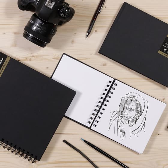 cla34264c-Carnet-de-dessin-a3- multitechnique-goldline-a-spirales-pages-noires-140g-64p-5