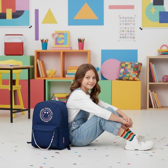 KIDMAR65225-Sac-à-dos-MARSHMALLOW-Happy-2-compartiments-Bleu-1