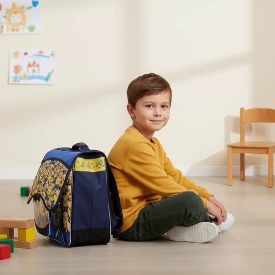 Cartable-MINIONS-Crazy-Minions-38cm-2-compartiments---Déclassé-Petit-Défaut-RECON256971