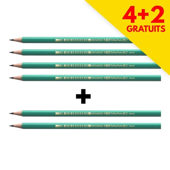 bic512025-4-crayons-a-papier-hb-bic-eco-evolution-2-gratuits