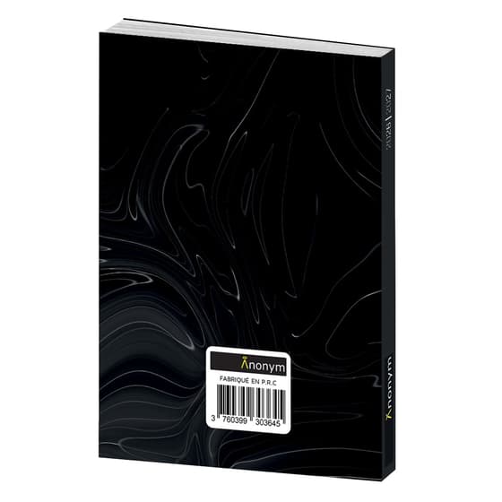 catanofobagnoir-agenda-scolaire-anonym-black-abstract-liquid-2026-2027-2