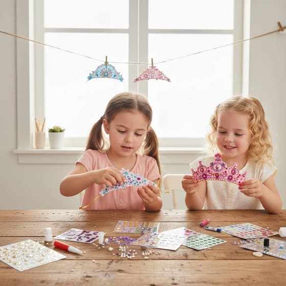 visuel-ambiance-DJECO-Comme-une-princesse-4-diademes-mosaique-DIY