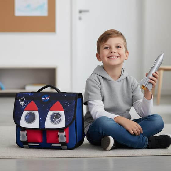 Cartable-NASA-Astronautes-38cm-2-compartiments-bleu-marine-24GNAS203CLA-(2)